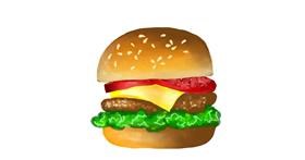 Drawing of Burger by Sharmin