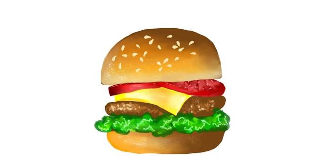 Drawing of Burger by Sharmin