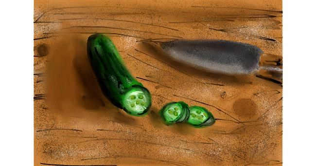 Drawing of Cucumber by Mia