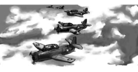 Drawing of Airplane by Dr Malito