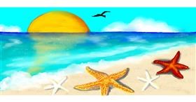 Drawing of Starfish by Debidolittle