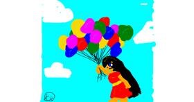 Drawing of Balloon by cookie karr