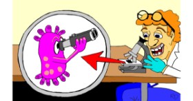 Drawing of Bacteria by Flowerpot