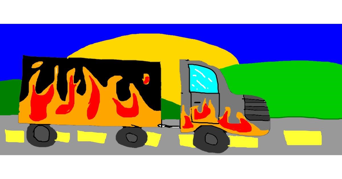 Drawing of Firetruck by Jackie
