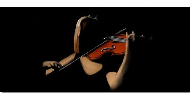 Drawing of Violin by Chaching