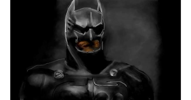 Drawing of Batman by Mandy Boggs