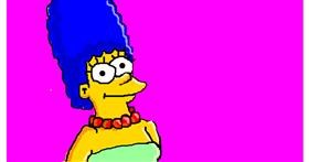 Drawing of Marge Simpson by ale