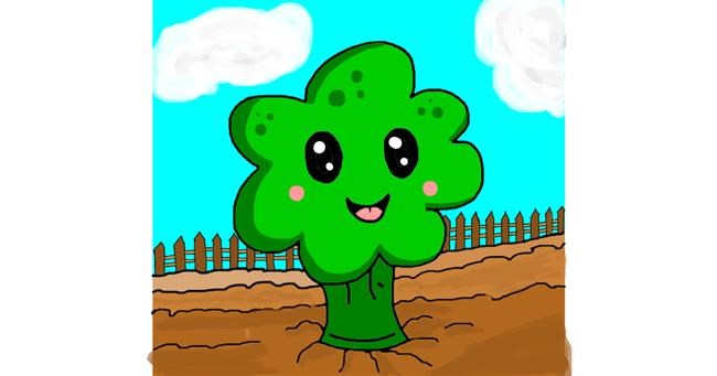 Drawing of Broccoli by AdiCat