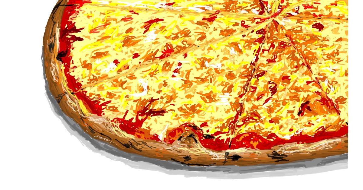Drawing of Pizza by Sam
