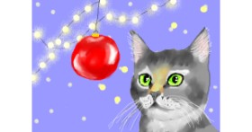 Drawing of Cat by Debidolittle