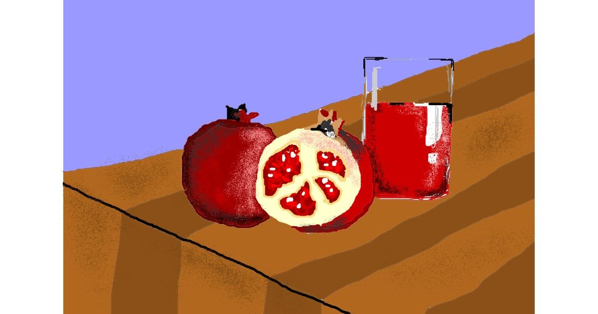 Drawing of Pomegranate by Jimmah