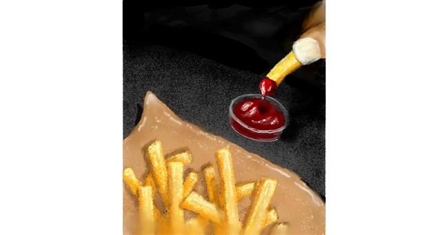 Drawing of French fries by 🌌Mom💕E🌌