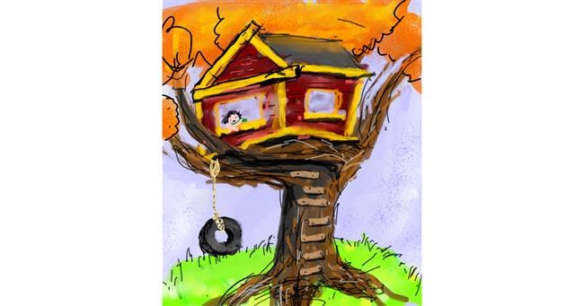 Drawing of Treehouse by Muni - Drawize Gallery!