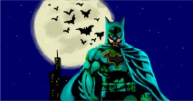 Drawing of Batman by shiNIN