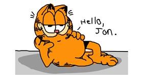 Drawing of Garfield by Ween