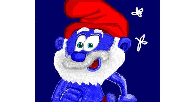 Drawing of Smurf by 𝐓𝐎𝐏𝑅𝑂𝐴𝐶𝐻™