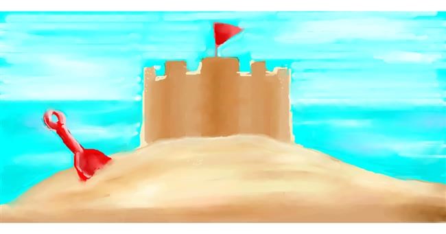 Drawing of Sand castle by 𝐋𝐢𝐚