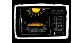 Drawing of Microwave by Tara
