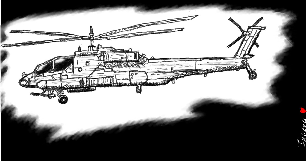 Army Helicopter Drawing
