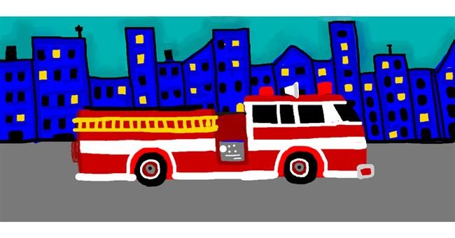Feuerwehrauto-Zeichnung von Debidolittle