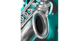 Drawing of Saxophone by GreyhoundMama