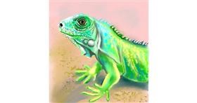 Drawing of Lizard by ⋆su⋆vinci彡