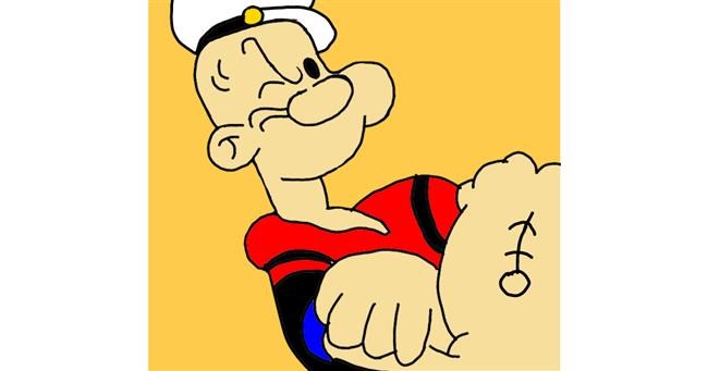 Drawing of Popeye by Masterpiece