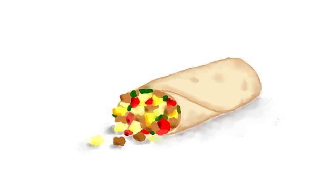 Drawing of Burrito by Strider