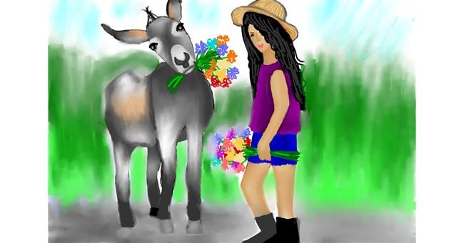 Drawing of Donkey by Lollipop🍭