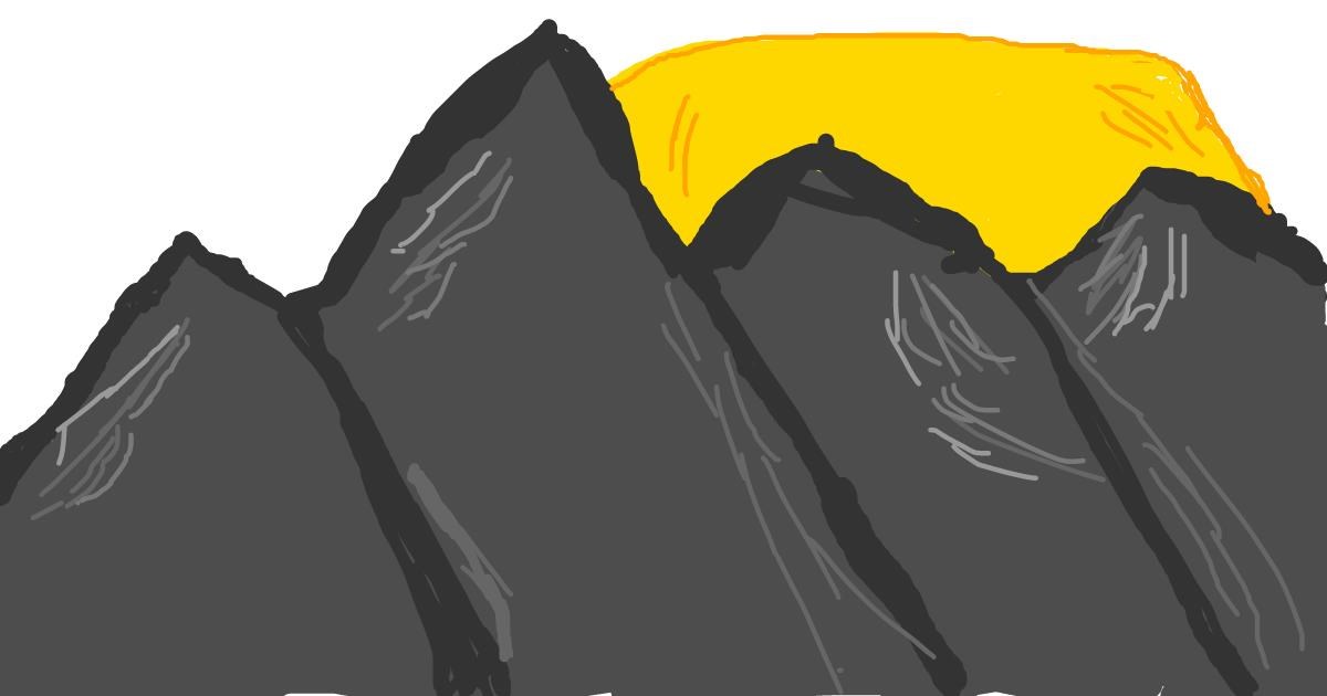 Drawing of Mountain by Corie