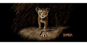 Drawing of Simba (Lion King) by Çhåching