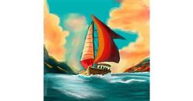 Drawing of Sailboat by Aprix