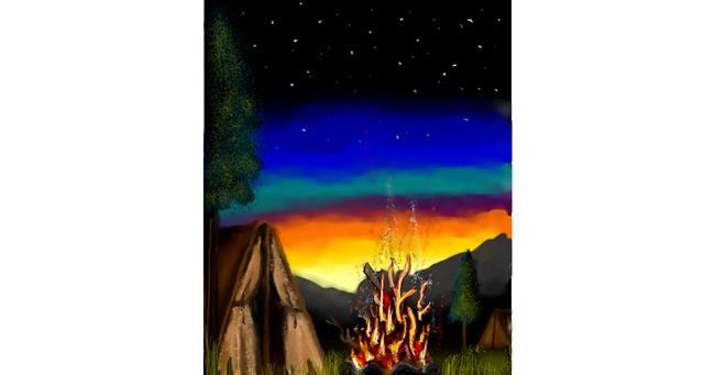 Drawing of Campfire by 🌌Mom💕E🌌