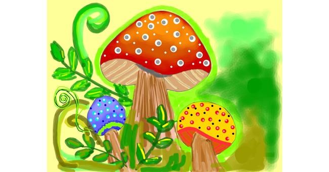 Drawing of Mushroom by Ramisha