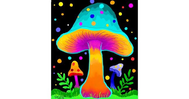 Drawing of Mushroom by GreyhoundMama