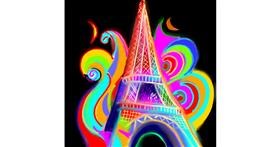 Drawing of Eiffel Tower by ⋆su⋆vinci彡