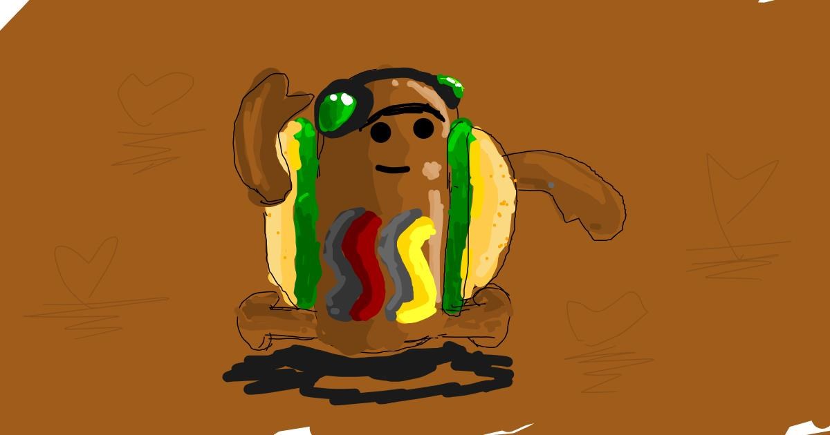 Drawing of Hotdog by Ur my frnds