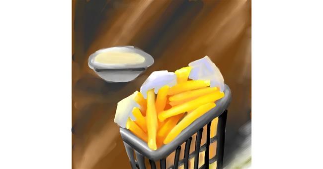Drawing of French fries by Aastha