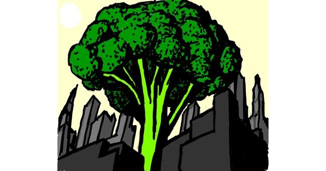 Drawing of Broccoli by Mari