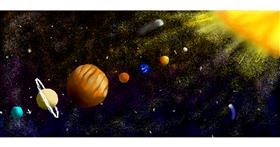 Drawing of Planet by Aneeyas