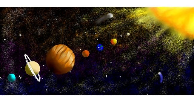 Drawing of Planet by Aneeyas