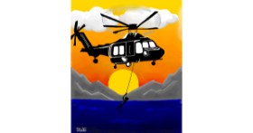 Drawing of Helicopter by GreyhoundMama