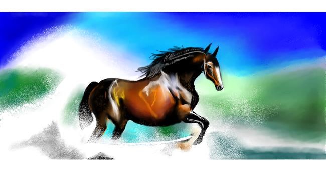 Drawing of Horse by Chaching