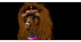Drawing of Poodle by Temüjin