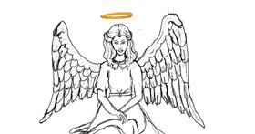 Drawing of Angel by AARDE