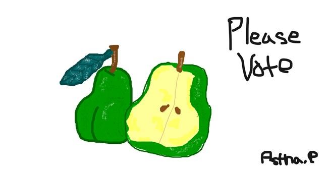 Drawing of Pear by Astha