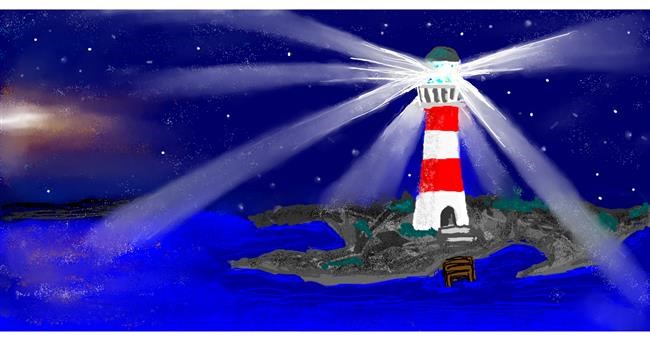 Drawing of Lighthouse by Taz