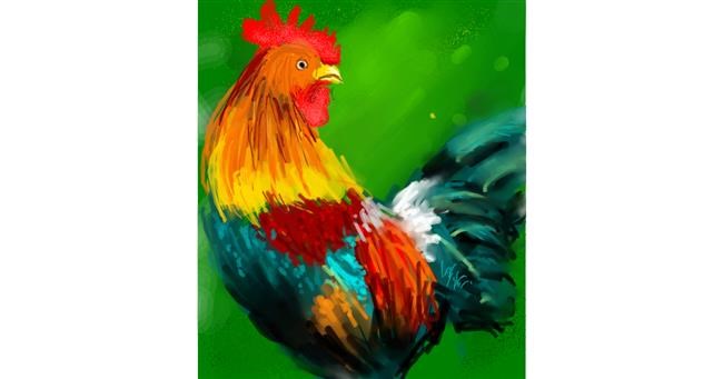 Drawing of Rooster by Muni