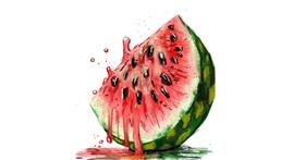 Drawing of Watermelon by KayXXXlee