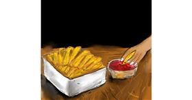 Drawing of French fries by Peek